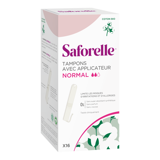 Tampons avec applicateur Coton BIO, Format Normal, medium